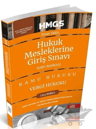 HMGS Vergi Hukuku Soru Bankası – Sinan Sakin – Savaş Yayınevi kitap kapağı
