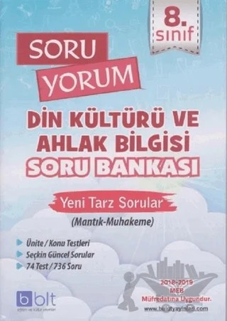 8. Sınıf Soru Yorum Din Kültürü ve Ahlak Bilgisi Soru Bankası – Kolektif – Bulut Eğitim ve Kültür Yayınları kitap kapağı