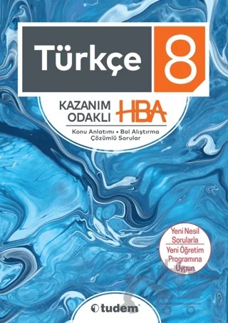 8. Sınıf Türkçe Kazanım Odaklı HBA – Kolektif – Tudem Yayınları - Bayilik kitap kapağı