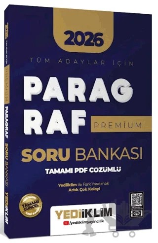 Premium Paragraf Soru Bankası Tamamı PDF Çözümlü – Kolektif – Yediiklim Yayınları kitap kapağı