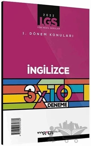 2022 LGS İngilizce 1. Dönem Konularına Göre 3x10 Deneme – Kolektif – Marka Yayınları kitap kapağı