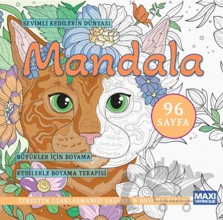 Sevimli Kedilerin Dünyası Mandala – Kolektif – Maxi Yayıncılık kitap kapağı