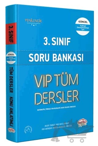 3. Sınıf VIP Tüm Dersler Soru Bankası Mavi Kitap – Kolektif – Editör Yayınevi kitap kapağı