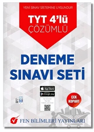 TYT 4'lü Çözümlü Deneme Sınavı Seti – Kolektif – Fen Bilimleri Yayınları kitap kapağı