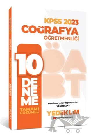 2023 ÖABT Coğrafya Öğretmenliği Tamamı Çözümlü 10 Deneme – Kolektif – Yediiklim Yayınları kitap kapağı