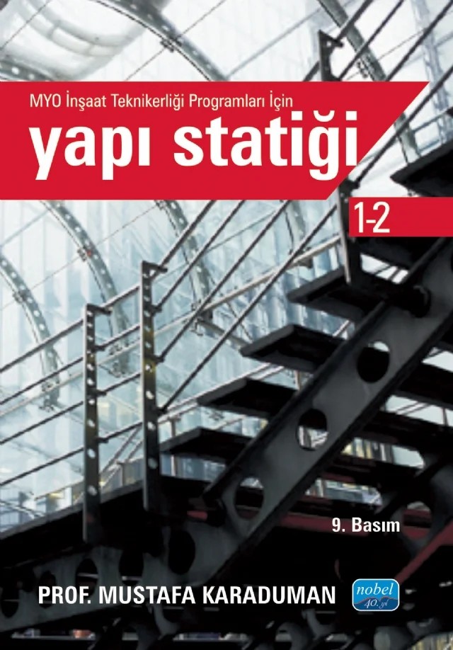 YAPI STATİĞİ - MYO İnşaat Teknikerliği Programları İçin – Mustafa Karaduman – Nobel Akademik Yayıncılık kitap kapağı