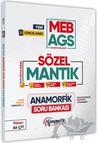 2025 MEB-AGS Anamorfik Sözel Mantık Soru Bankası – Ali Çit – Anamorfik Yayınları kitap kapağı