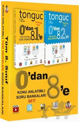 0’Dan 8’e Konu Anlatımlı Soru Bankaları (2 Kitap Set) – Kolektif – Tonguç Akademi kitap kapağı