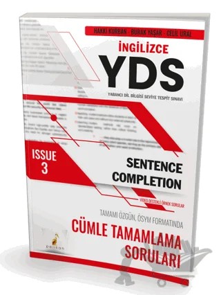 YDS İngilizce Sentence Completion Issue 3 – Hakkı Kurban, Burak Yaşar, Celil Ural – Pelikan Tıp Teknik Yayıncılık kitap kapağı