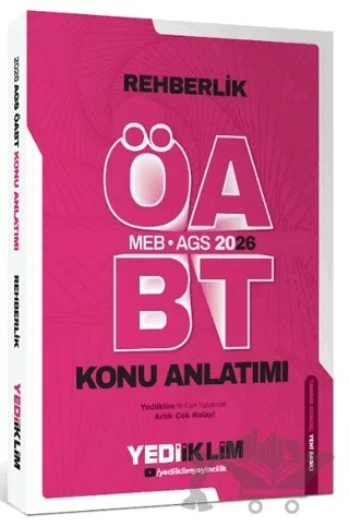 2026 MEB AGS ÖABT Rehberlik Konu Anlatımı – Kolektif – Yediiklim Yayınları kitap kapağı