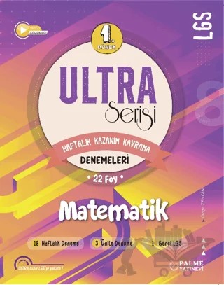 Ultra Serisi LGS 1.Dönem Matematik Denemeleri – Özge Zengin – Palme Yayınları kitap kapağı