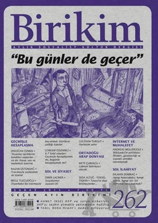 Birikim Aylık Sosyalist Kültür Dergisi Sayı: 262 – Birikim Yayınları kitap kapağı