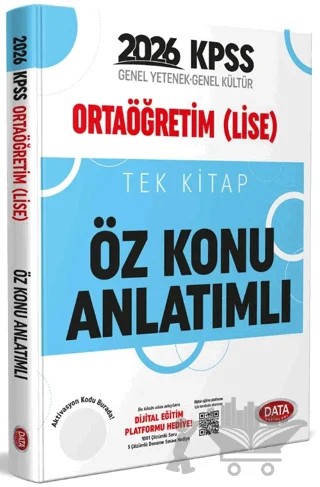 KPSS Ortaöğretim (Lise) Tek Kitap Öz Konu Anlatımlı – Kolektif – Data Yayınları kitap kapağı