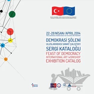 Demokrasi Şöleni Uluslararası Sanat Çalıştayı Sergi Kataloğu – Kolektif – Dumlupınar Üniversitesi Yayınları kitap kapağı