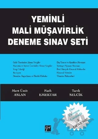 Yeminli Mali Müşavirlik Deneme Sınav Seti – Fazlı Emektar, Mert Ümit Aslan, Tarık Selcik – Gazi Kitabevi kitap kapağı