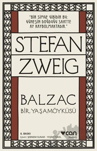 Balzac - Bir Yaşamöyküsü – Stefan Zweıg – Can Yayınları kitap kapağı