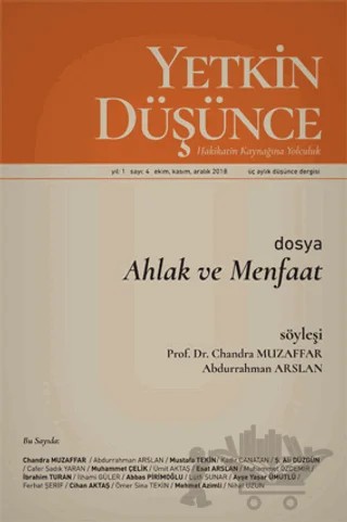 Yetkin Düşünce Dergisi Yıl: 1 Sayı: 4 Ekim, Kasım, Aralık 2018 – Yetkin Düşünce Dergisi kitap kapağı