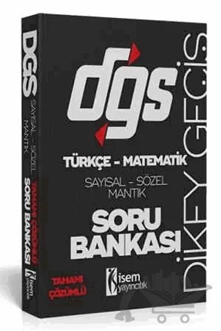 2020 DGS Soru Bankası Çözümlü – Kolektif – İSEM Yayıncılık kitap kapağı