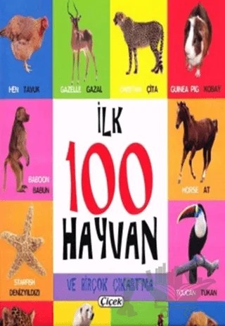 İlk 100 Hayvan ve Birçok Çıkartma – Kolektif – Çiçek Yayıncılık kitap kapağı