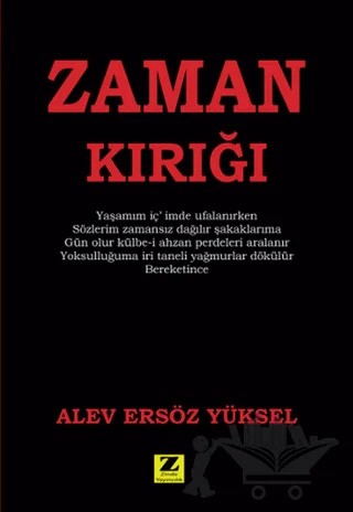 Zaman Kırığı – Alev Ersöz Yüksel – Zinde Yayıncılık kitap kapağı