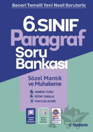 6. Sınıf Paragraf Soru Bankası – Kolektif – Tudem Yayınları - Bayilik kitap kapağı