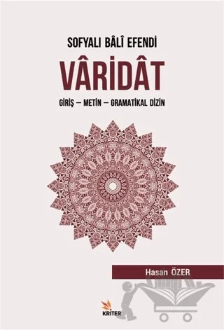 Sofyalı Bali Efendi Varidat – Hasan Özer – Kriter Yayınları kitap kapağı
