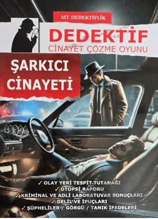 Dedektiflik Cinayet Çözme Oyunu - Şarkıcı Cinayeti – Kollektif – MT Dedektiflik kitap kapağı