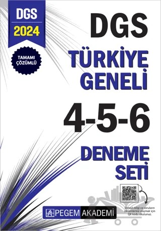 2024 DGS Tamamı Çözümlü Türkiye Geneli 4-5-6 (3'lü Deneme Seti) – Kolektif – Pegem Akademi Yayıncılık kitap kapağı