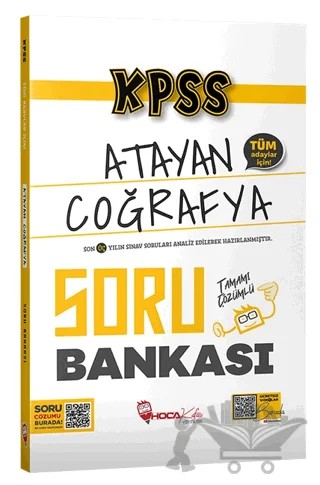 KPSS Coğrafya Atayan Soru Bankası Çözümlü – Kolektif – Hoca Kafası Yayınları kitap kapağı