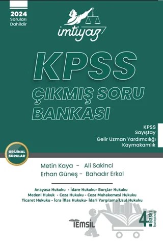 İmtiyaz KPSS Çıkmış Soru Bankası – Metin Kaya, Erhan Güneş, Bahadır Erkol, Ali Sakinci – Temsil Kitap kitap kapağı