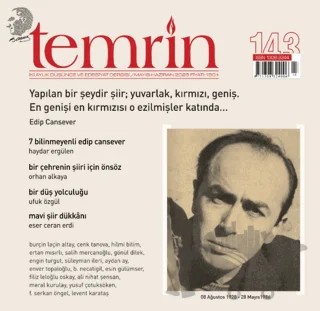 Temrin Düşünce ve Edebiyat Dergisi Sayı: 143 Mayıs - Haziran 2025 – Temrin Dergisi kitap kapağı