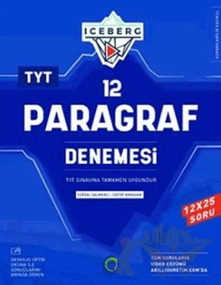 TYT Paragraf Iceberg 12 Deneme – Kolektif – Okyanus Yayınları kitap kapağı