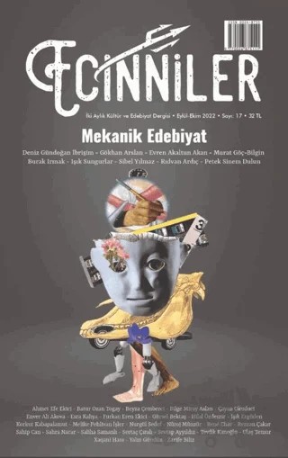 Ecinniler: İki Aylık Kültür ve Edebiyat Dergisi Sayı: 17 Mekanik Edebiyat Eylül - Ekim 2022 – Sardes Yayınları kitap kapağı