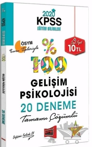 2020 KPSS Eğitim Bilimleri Gelişim Psikolojisi Tamamı Çözümlü 20 Deneme – Kolektif – Yargı Yayınevi kitap kapağı