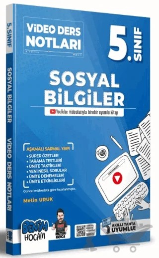 5. Sınıf Sosyal Bilgiler Video Ders Notları – Metin Uruk – Benim Hocam Yayınları kitap kapağı