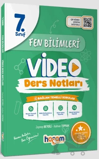 7. Sınıf Fen Bilimleri Video Ders Notları (Maarif Model) – Zeynep Beydili, Aslıhan Toprak – Hocam Anlatır kitap kapağı