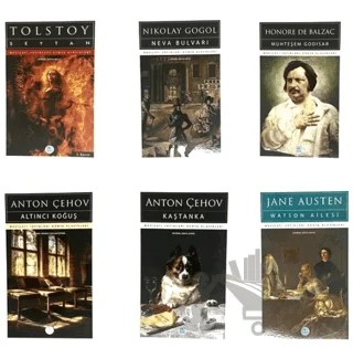 Dünya Klasikleri Seti (6 Kitap) – Honore de Balzac, Anton Çehov, Nikolay Gogol, Lev Nikolayeviç Tolstoy, Jane Austen – Maviçatı Yayınları kitap kapağı