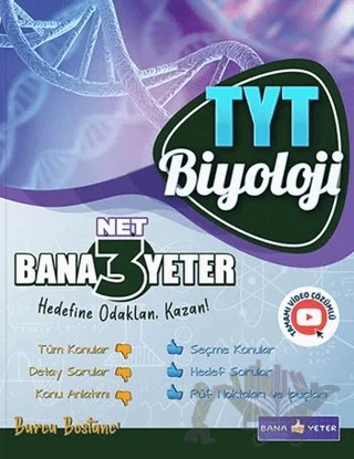 TYT Biyoloji 3 Net Bana Yeter – Burcu Bostancı – Bana Yeter Yayınları kitap kapağı