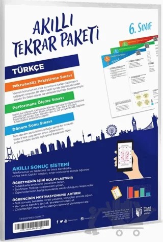 6. Sınıf Türkçe Akıllı Tekrar Paketi – Kolektif – Teas Press kitap kapağı