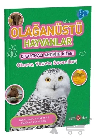 Olağanüstü Hayvanlar - Çıkartmalı Aktivite Kitabı – Buket Kurt – Beta Kids kitap kapağı