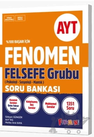AYT Felsefe Soru Bankası – Kolektif – Fenomen Yayınları kitap kapağı