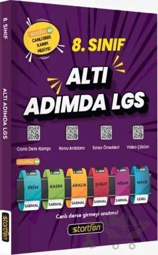 8. Sınıf Altı Adımda LGS Deneme – Kollektif – Startfen Yayınları kitap kapağı