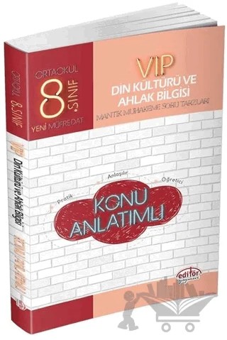 8. Sınıf Vip Din Kültürü ve Ahlak Bilgisi Konu Anlatımlı – Kolektif – Editör Yayınevi kitap kapağı