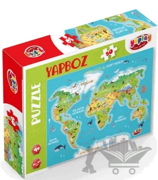 Kutulu Yapboz - Dünya Haritası 4+ 50 Parça – Kolektif – Yumurcak Yayınları kitap kapağı