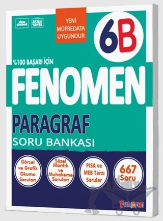 6. Sınıf Paragraf Fenomen Soru Bankası – Tayfur Altun – Fenomen Yayınları kitap kapağı