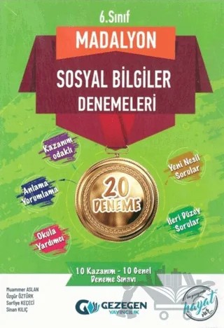 Gezegen Yayınları 6. Sınıf Madalyon Sosyal Bilgiler Denemeleri 20 Deneme – Kolektif – Gezegen Yayıncılık kitap kapağı