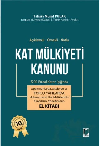 Kat Mülkiyeti Kanunu El Kitabı – T. Murat Pulak – Adalet Yayınevi kitap kapağı