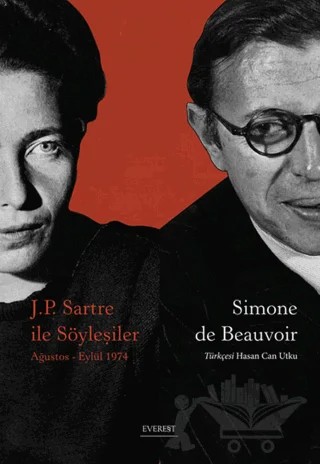 J.P. Sartre İle Söyleşiler – Simone de Beauvoir – Everest Yayınları kitap kapağı