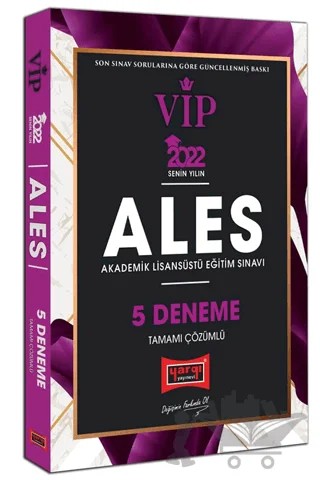 2022 ALES VIP Tamamı Çözümlü 5 Deneme – Kolektif – Yargı Yayınevi kitap kapağı