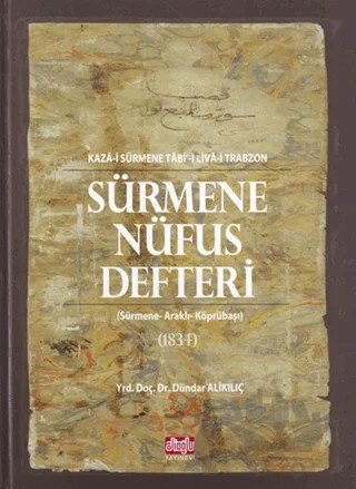 Sürmene Nüfus Defteri – Dündar Alikılıç – Alioğlu Yayınları kitap kapağı
